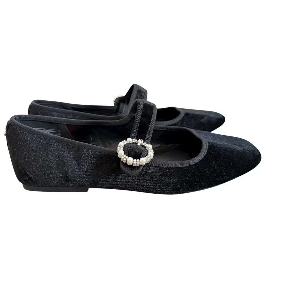 NWT-Juicy Couture Faux Velvet‎ Flats Size 9.5
